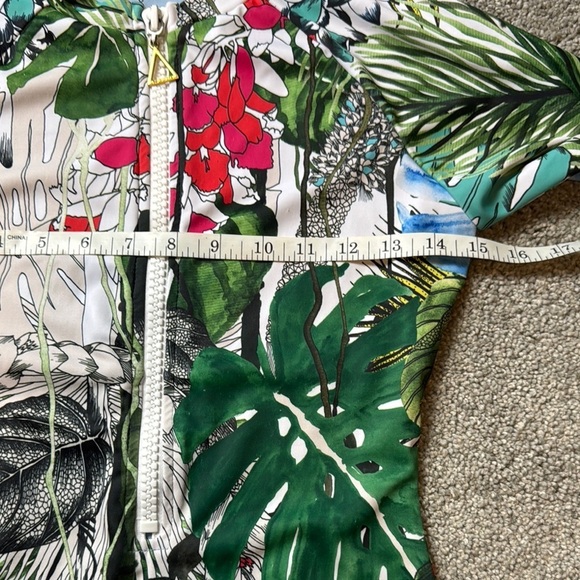 Swimnista x Christian Lacroix Tropical Print women’s long sleeve bathing suit - Picture 5 of 9